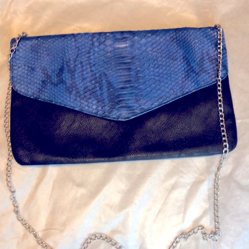 Snake print Envelope clutch